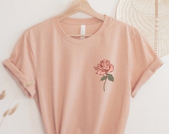 June Birth Flower T-Shirt: Rose Floral Birthday Gift