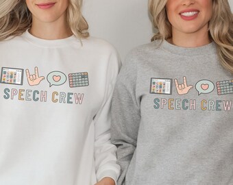 Speech Therapy Sweatshirt, Matching SLP Shirt, Group Speech Language Pathologist Sweater Speech Therapist Gift Speech Language Pathology AAC