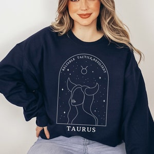 Custom Boho Taurus Horoscope Sweatshirt, Taurus Zodiac Sign Shirt, Astrology Sweater, Zodiac Constellations Shirt, Zodiac Taurus Birthday