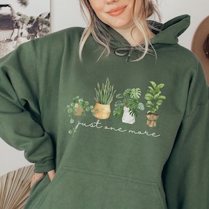 Plant Mom Hoodie: Funny Watercolor Houseplant Sweatshirt
