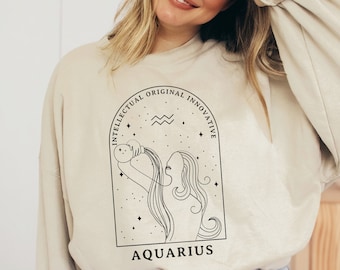 Wassermann Sternzeichen Sweatshirt: Boho Astrologie Geburtstagsgeschenk