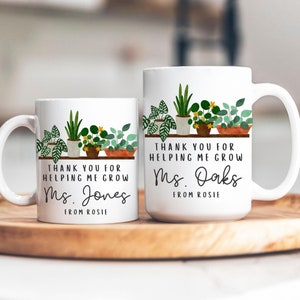 Personalized Teacher Mug Daycare Teacher Gift Ideas, Preschool Thank You Gift, Custom Teacher Gift for Teacher Back to School Thank You Mug