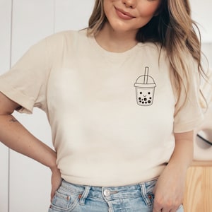 Boba Tea Shirt, Bubble Tea Shirt, Kawaii Boba T-Shirt, Bubble Tea Tshirt, Gift For Boba Lover, Kawaii Birthday Gift for Her, Kawaii Gift