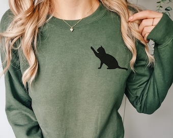 Halloween-sweater zwarte kat: cadeau voor kattenmoeder