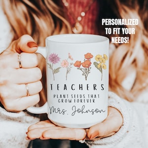 Personalized Teacher Mug Daycare Teacher Gift Ideas, Preschool Thank You Gift, Custom Teacher Gift for Teacher Back to School Thank You Mug