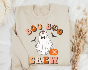 Halloween Sweatshirt, Boo Boo Crew Shirt, Halloween Nurse Shirt, Funny Halloween Shirt, Nurse Halloween Sweater, Nurse Gift, Nursing Student