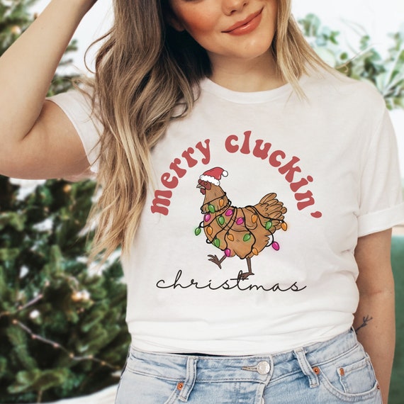 Funny Christmas Chicken T-Shirt: Holiday Chicken Lover Gift