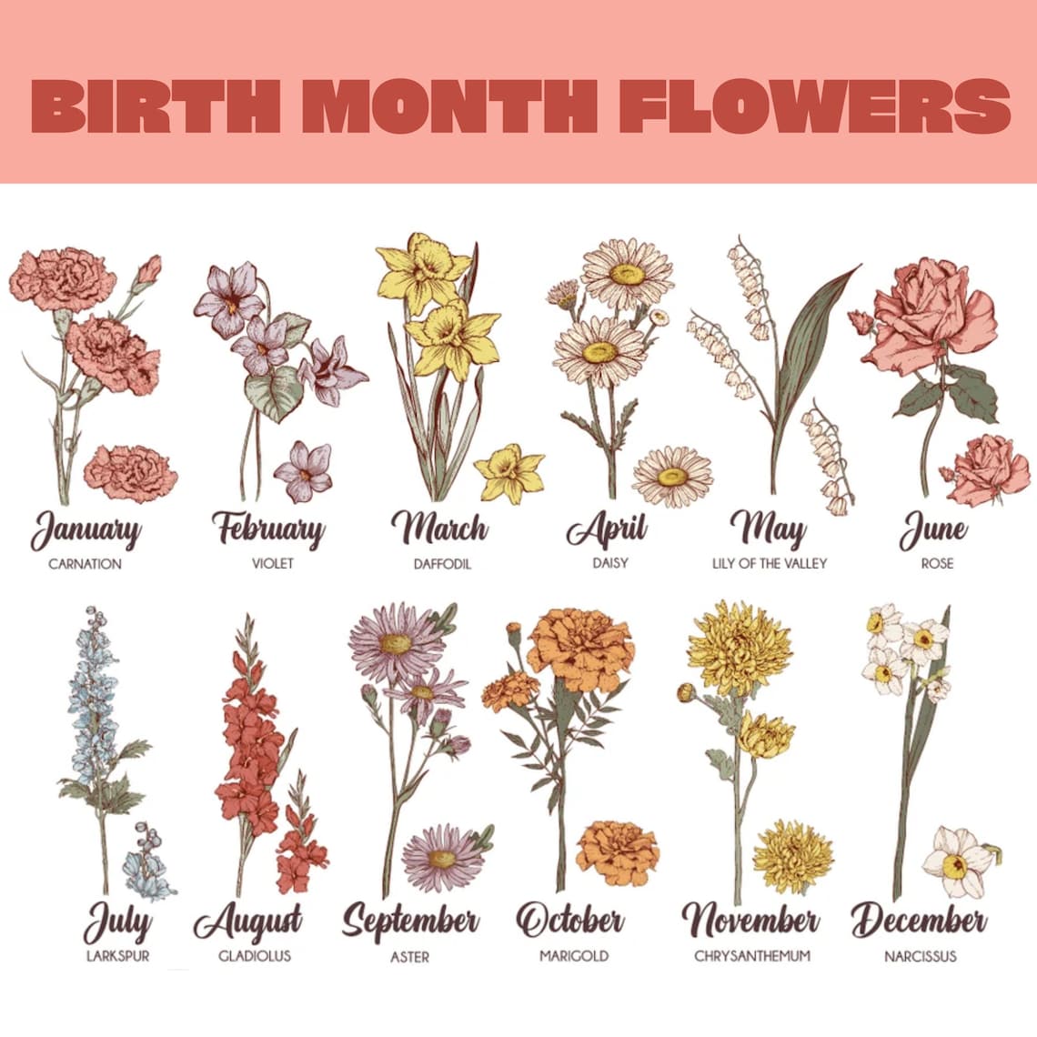 Custom Birth Month Birth Flower Sweatshirt, Grandma's Garden Sweater, Mothers Day Gift for Mom, Personalized Mom Gift, Gift for Grandmother image 4