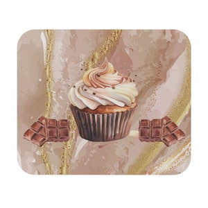 Aesthetic Choclate Bar Cupcake Mousepad - Sweet and Cute Desk Decoration| cute mousepad| desk mat aesthetic| cute desk accessories| desk mat