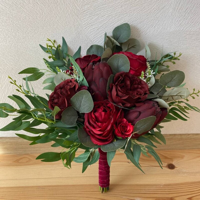 Bouquet da sposa rosa Sposa damigella d'onore con fiori Nastro di seta