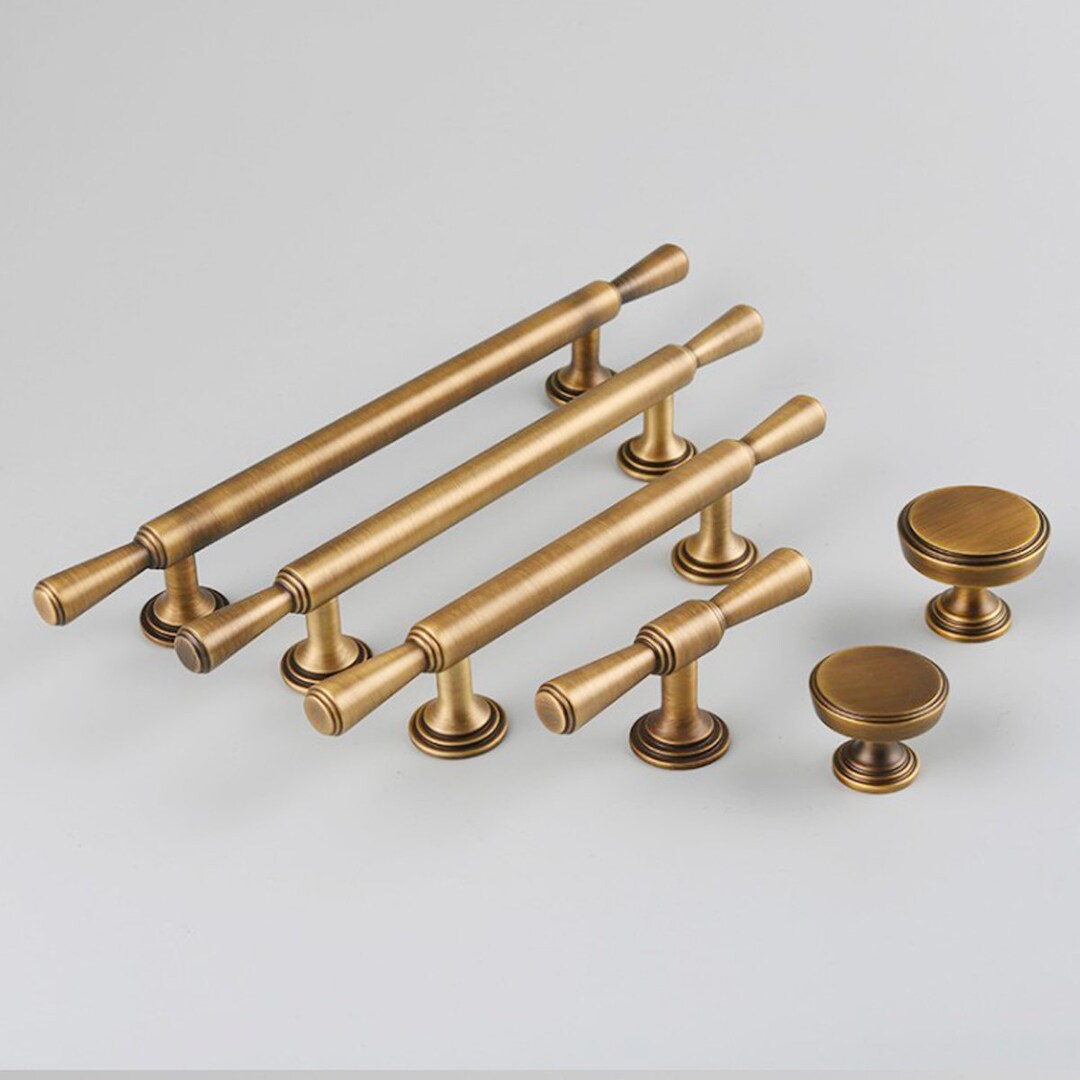 Antique Brass Handles Kitchen Pulls Etsy