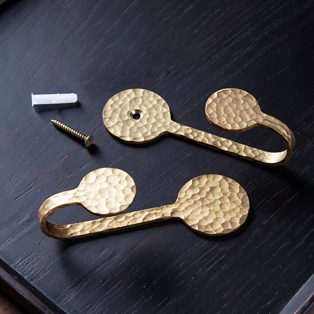 Brass Wall Hooks Antique Brass Wall Hooks With Hammered Etsy