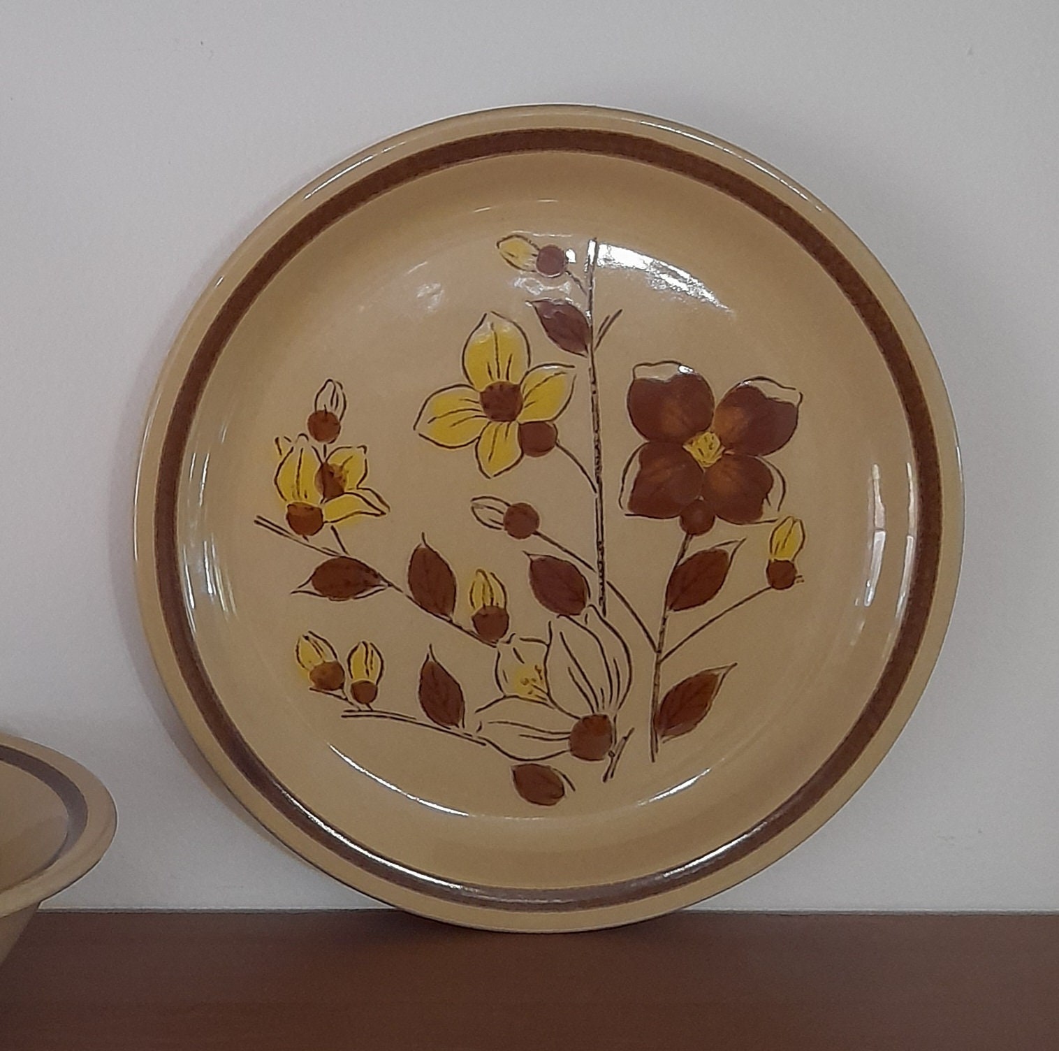 Vintage Suzukastone Bowl and Side Plate Set Spring Blossom Etsy Australia