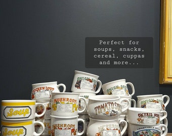 Vintage and preloved soup mugs - Assorted mugs sold separately