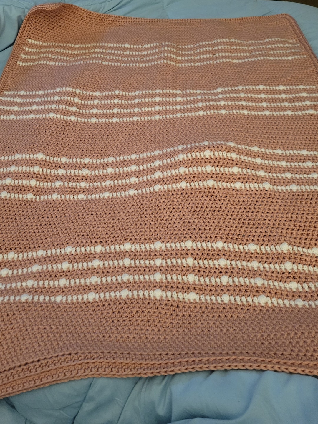 Baby Bubble Stitch Blanket Etsy