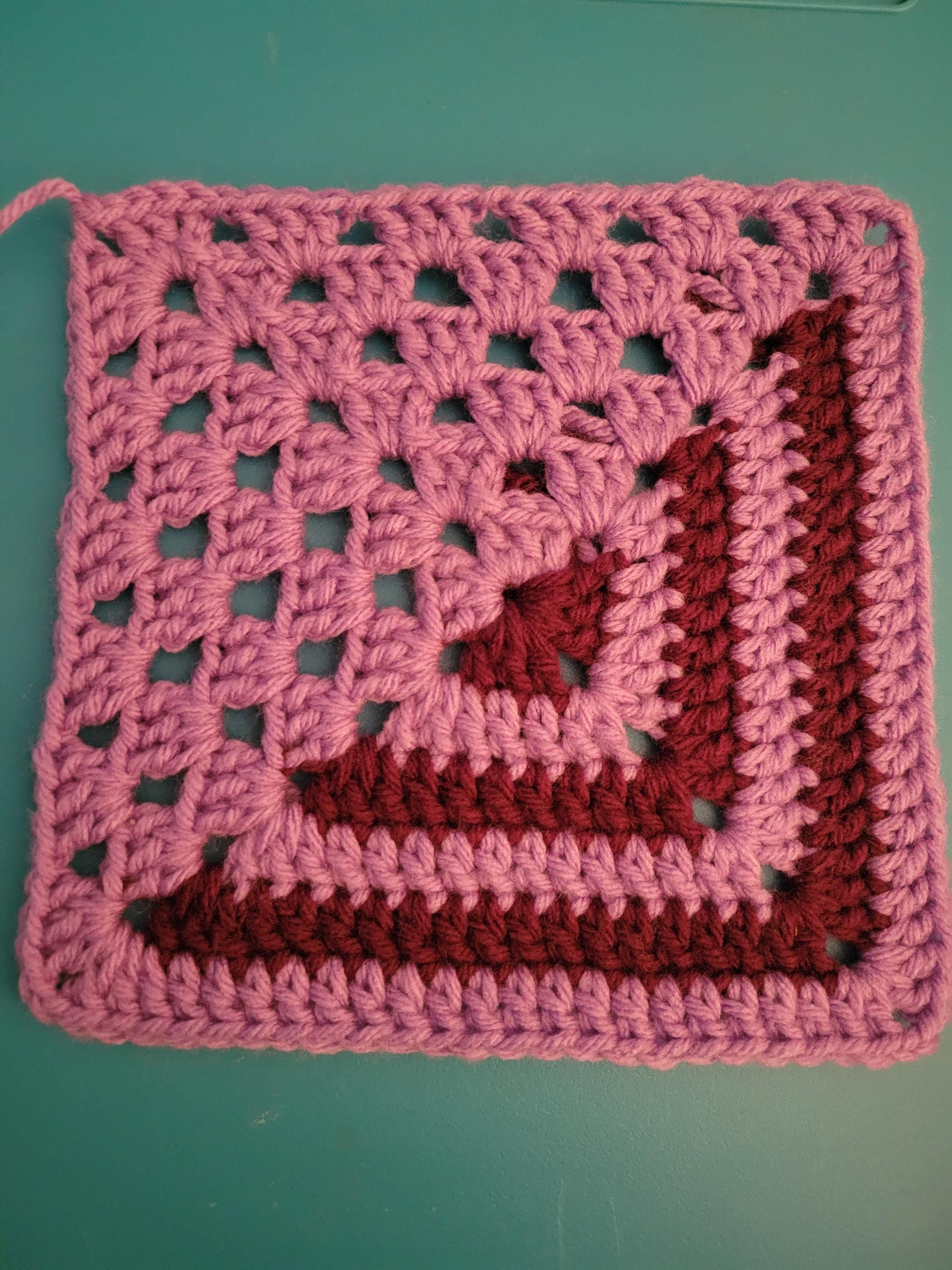 Solid and Striped Granny Square Pattern - Etsy