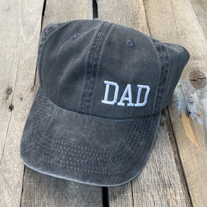 Pigment dyed Dad embroidered hat~side placement-Mom~expecting~father to be