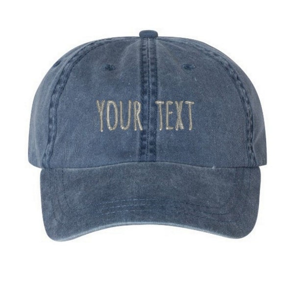 Custom Baseball Hat-You Choose Your Wording,Font and Hat Color