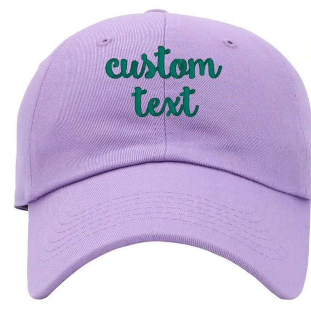 Custom Text Hat, Baseball Hat, Custom Embroidered Hat, Dad Hat, Unisex ...