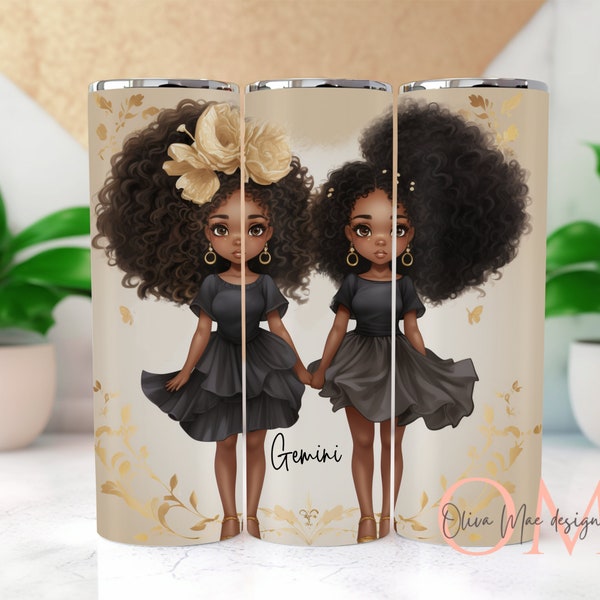 Gemini Twins Tumbler Wrap 20oz Skinny tumbler wrap