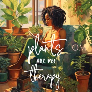 Black Woman and Plants 20oz Skinny Tumbler Wrap