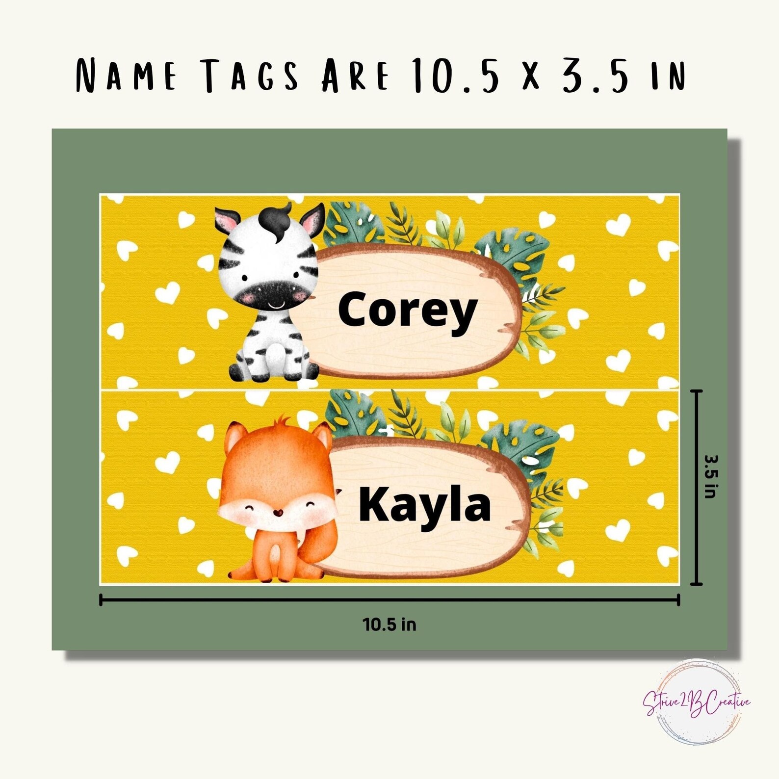 Animal Classroom Name Labels Cubby Tags for Preschool Baby Etsy