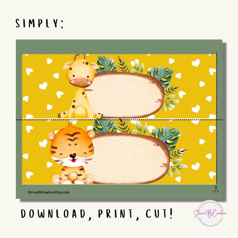 Animal Classroom Name Labels Cubby Tags for Preschool Baby Etsy