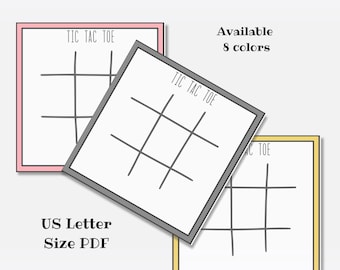 Printable Tic Tac Toe Game, Kids Travel Activity (PDF)