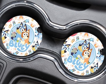 Car Coasters, Bluey & Bingo set of 2, Neoprene, car accessories | Bluey and Bingo Car Coasters, car seat accessories, Heeler Car Coaster set