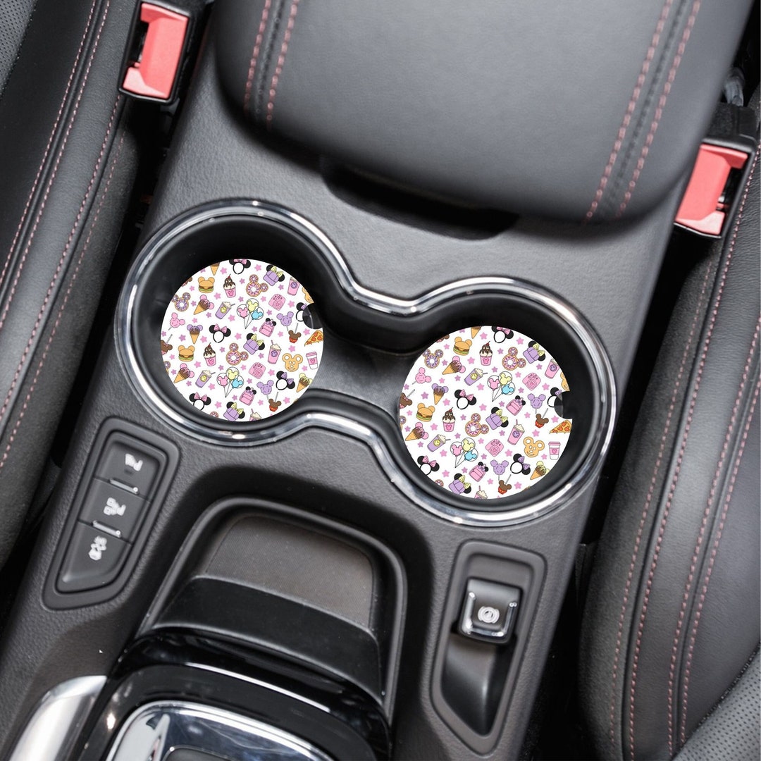 Disney Car Coaster Set, Cup Holder Coasters, Car Accessories, Mickey