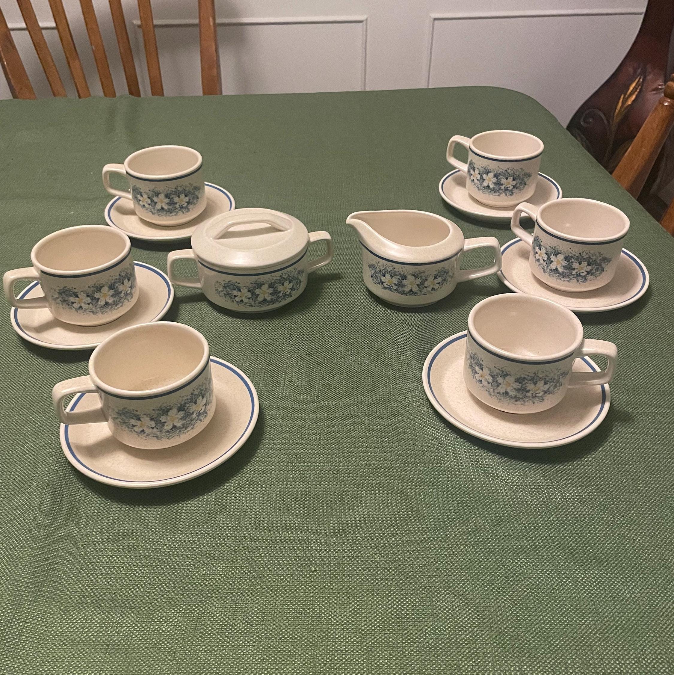 Vintage Temper-ware by Lenox Dewdrop Pattern Tea/coffee Set