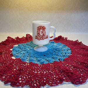 Federal Glass Pedestal Milk Glass Mug