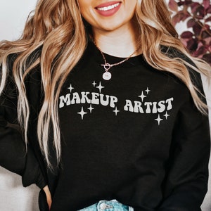 Retro Makeup Artist Crewneck Sweatshirt, Makeup Artist Gift, Cosmetology Gift, Makeup Artist, Makeup Artist Shirt, Makeup Hustler