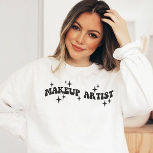 Retro Makeup Artist Crewneck Sweatshirt, Makeup Artist Gift, Cosmetology Gift, Makeup Artist, Makeup Artist Shirt, Makeup Hustler