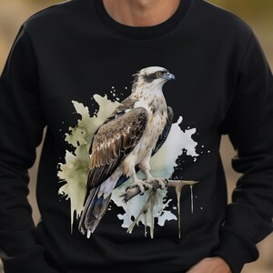 Majestic Osprey on a Branch sweatshirt | For bird watchers, outdoors lovers, and forest walkers, cozy and artistic
