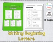 Phonics Worksheets, Beginning Letter, Beginning Sound  Worksheets, Writing Worksheets, Preschool Printable, A4 and 8.5" x 11"