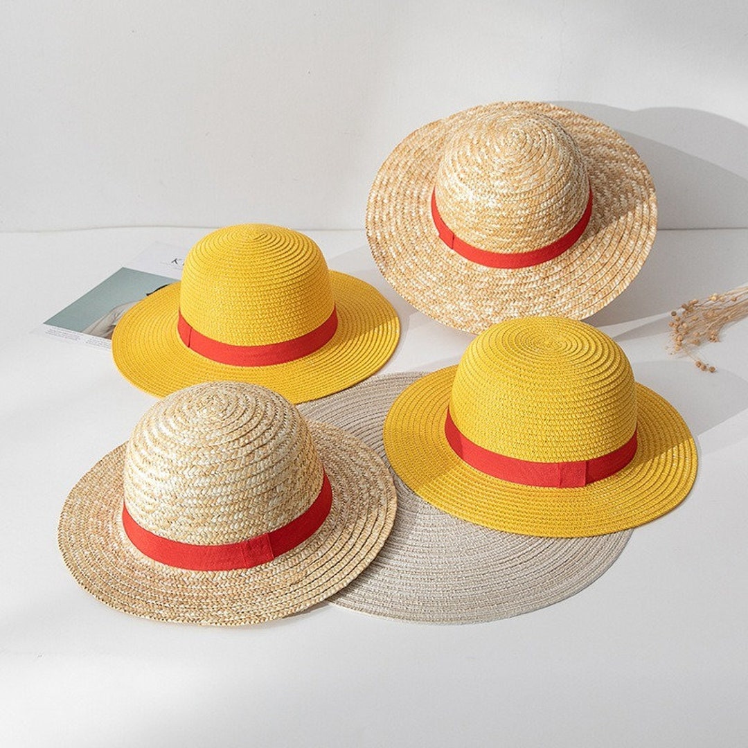 Luffy Straw Hat Straw Hat Luffy Straw Hat Red Stripe Hat Etsy