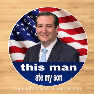 This Man Ate My Son Sticker Water Resistant Sticker hydroflask sticker water bottle sticker labtop sticker