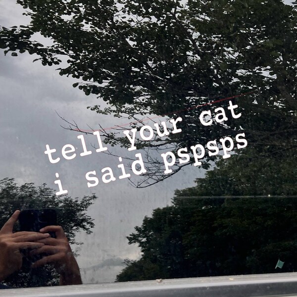 Cat Decal for Car Etsy