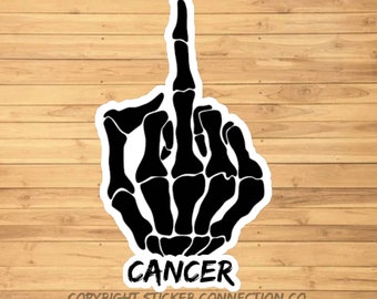 Fuck cancer vinyl decal sticker for laptops, cars, hydroflask, toolbox, parody, Halloween, Free Shipping, water bottle
