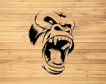 Gorilla vinyl decal for car truck vehicle tumbler hydroflask