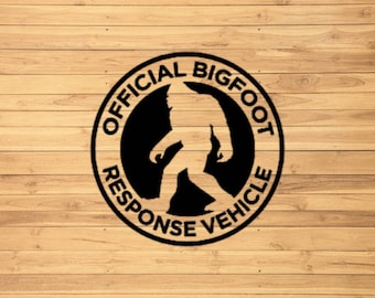 Official Bigfoot response vehicle vinyl decal for car truck vehicle tumbler hydroflask