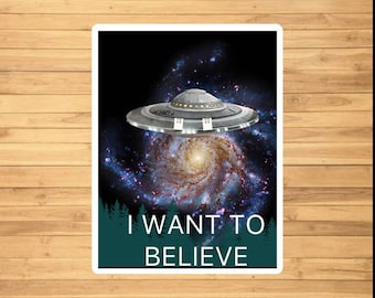 X-Files I Want To Believe Sticker Ufo Alien Stickers Laptop Stickers Aesthetic Stickers Computer Stickers Waterbottle Stickers Laptop Decals