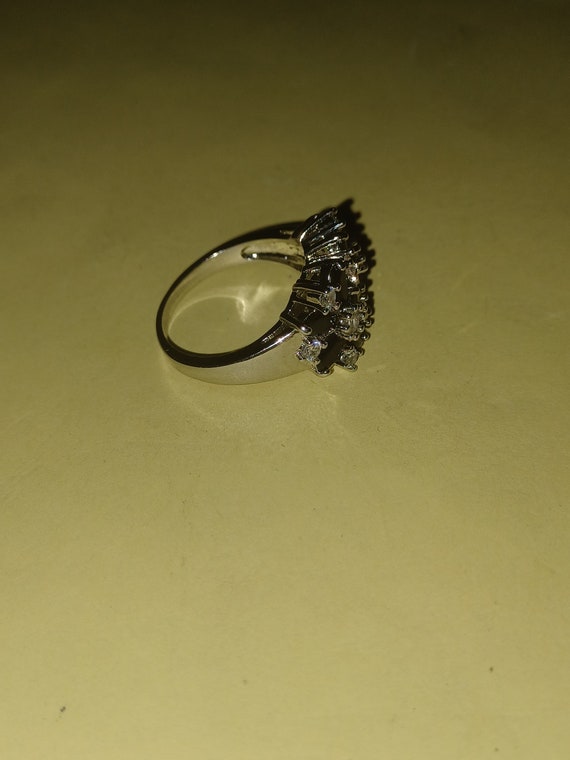 Sterling Silver Onyx/Diamond Ring - image 9