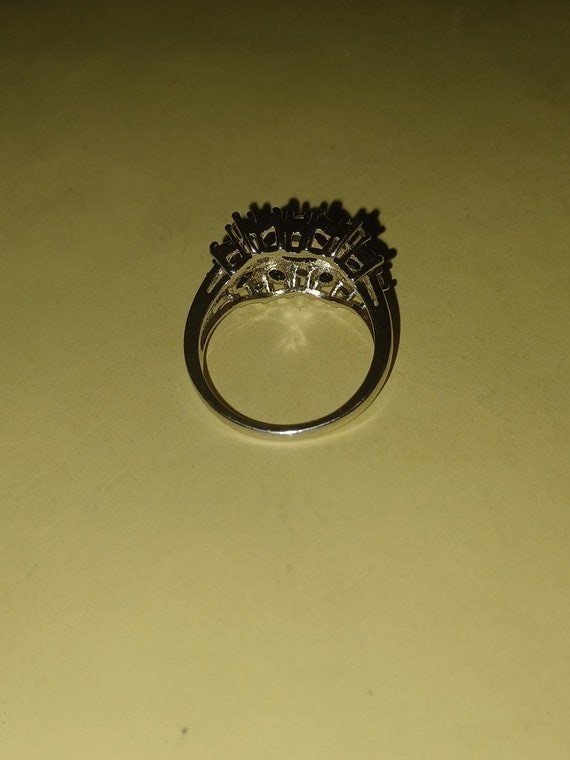 Sterling Silver Onyx/Diamond Ring - image 8
