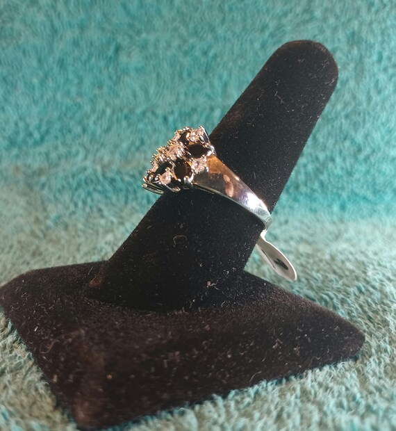 Sterling Silver Onyx/Diamond Ring - image 4