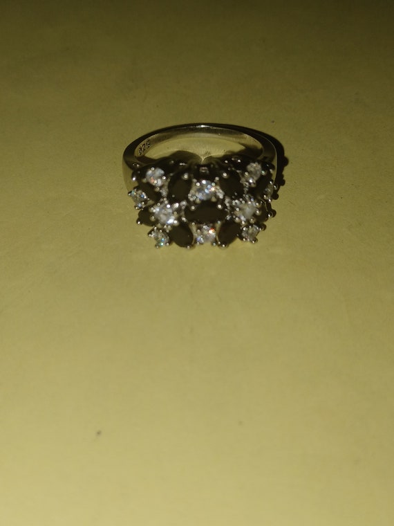 Sterling Silver Onyx/Diamond Ring - image 7