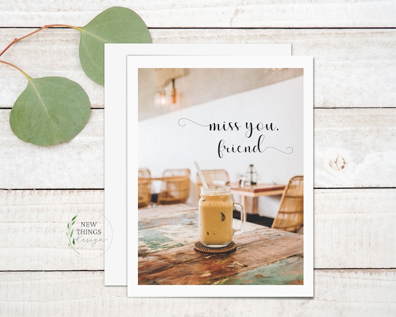 Miss You Friend Greeting Card | Miss You Card | Card for Her | A2
