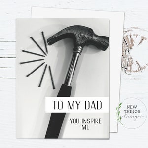 Dad You Inspire Me Greeting Card | A2 Greeting Card | Birthday Card | Father's Day Card | Card for Dad