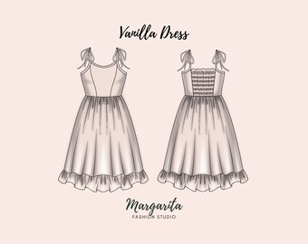 オーダーメイド　is 2012〜 30% Dress Sewing Pattern for Woman / Vanilla Dress Pattern XS